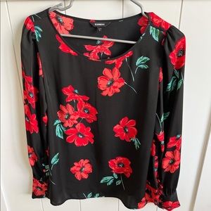 Express floral long sleeve shirt
